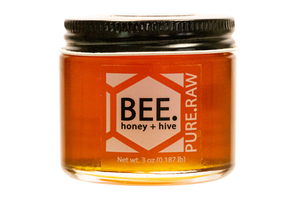 Bee. honey + hive